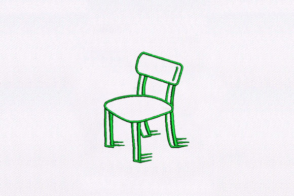 Chair: A Thoughtful Embroidery Design for Boutique Sweatshirts