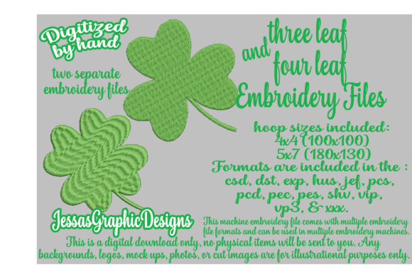 Clovers Two Pack: Elegant Embroidery for Small Business Branding