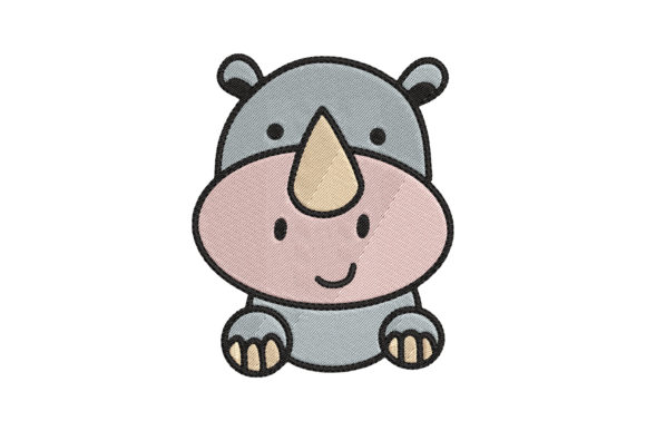 Cute Animal Hippo Baby Cartoon