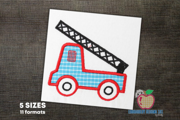 Fire Truck Applique Design