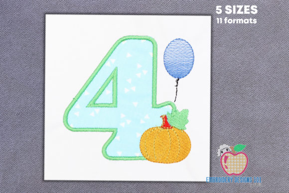 Fourth Birthday with Fall Pumpkin