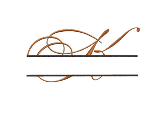 Split Monogram Font Letter K