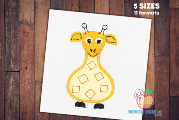 The Cartoon of Giraffe Applique