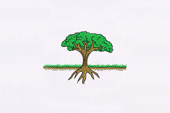 Tree with Root: A Thoughtful Embroidery Design for Meaningful Gifts