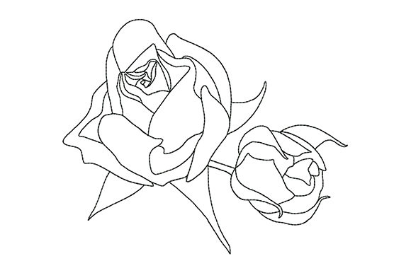 Two Rose Buds: A Thoughtful Embroidery Design for Meaningful Gifts