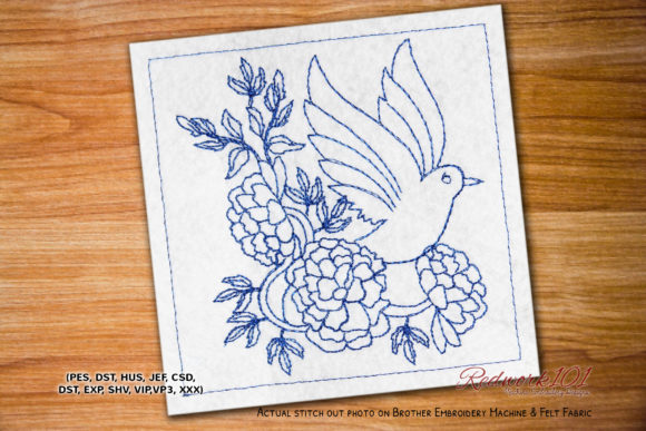 White Dove Flying Redwork Review