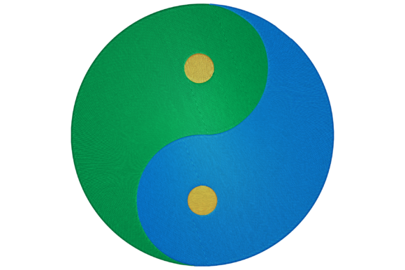 Yin Yang Embroidery Design